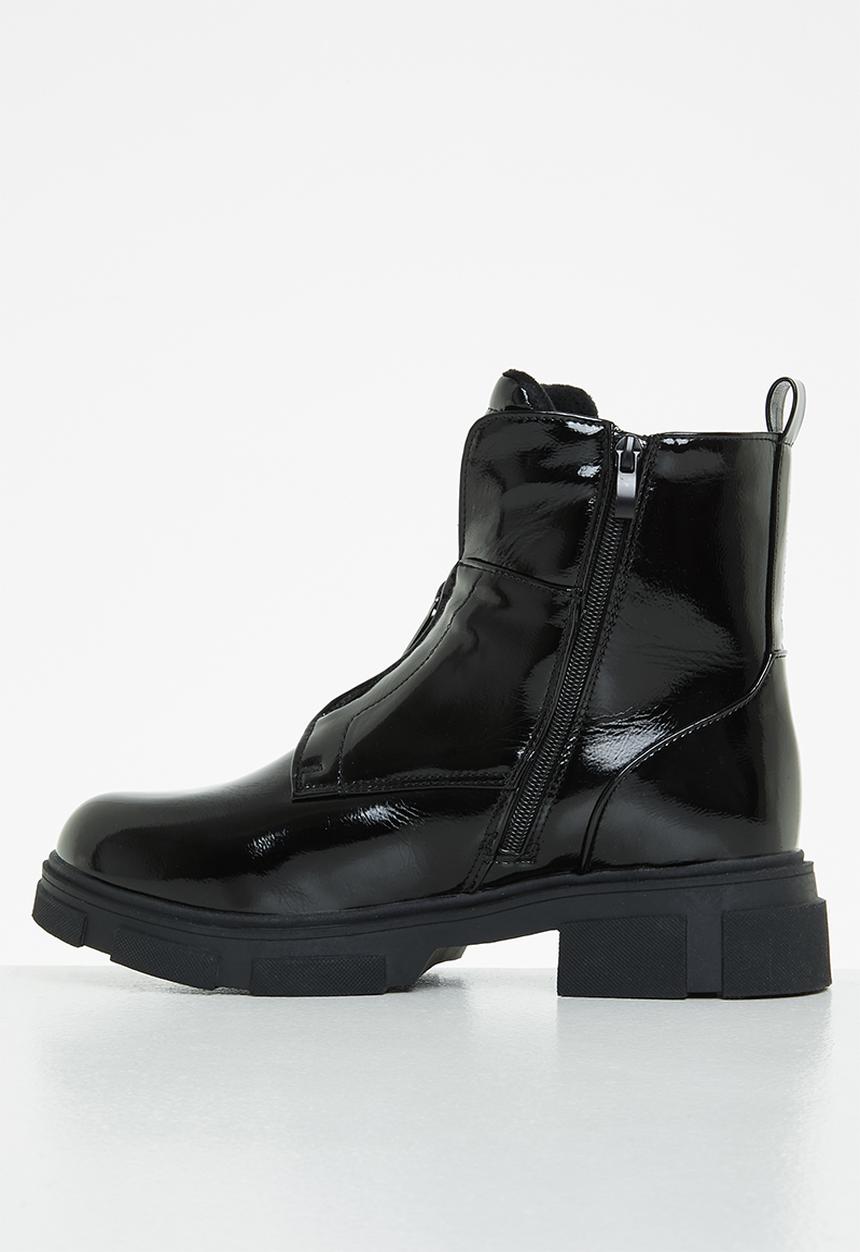 Rock & Co - Zeppelin 1 zip front ankle boot - black