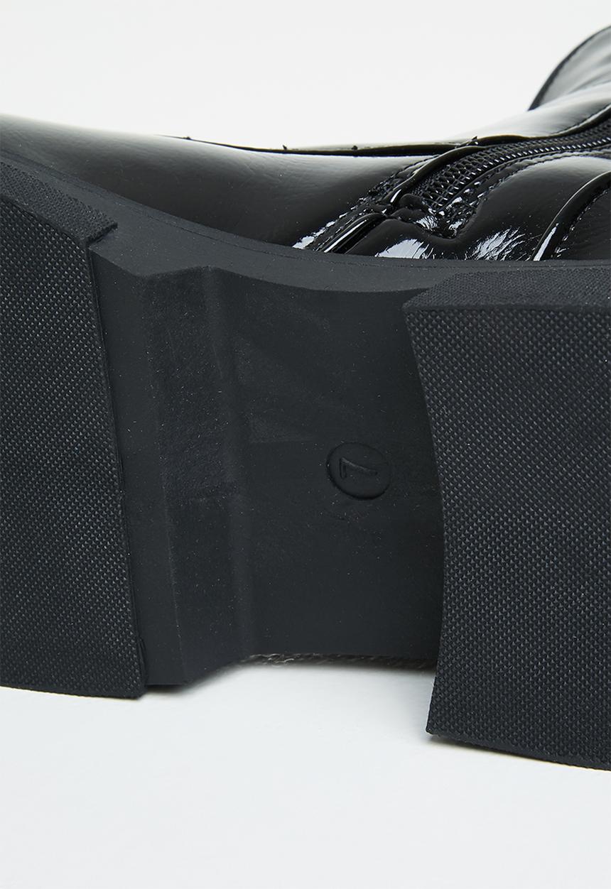 Rock & Co - Zeppelin 1 zip front ankle boot - black