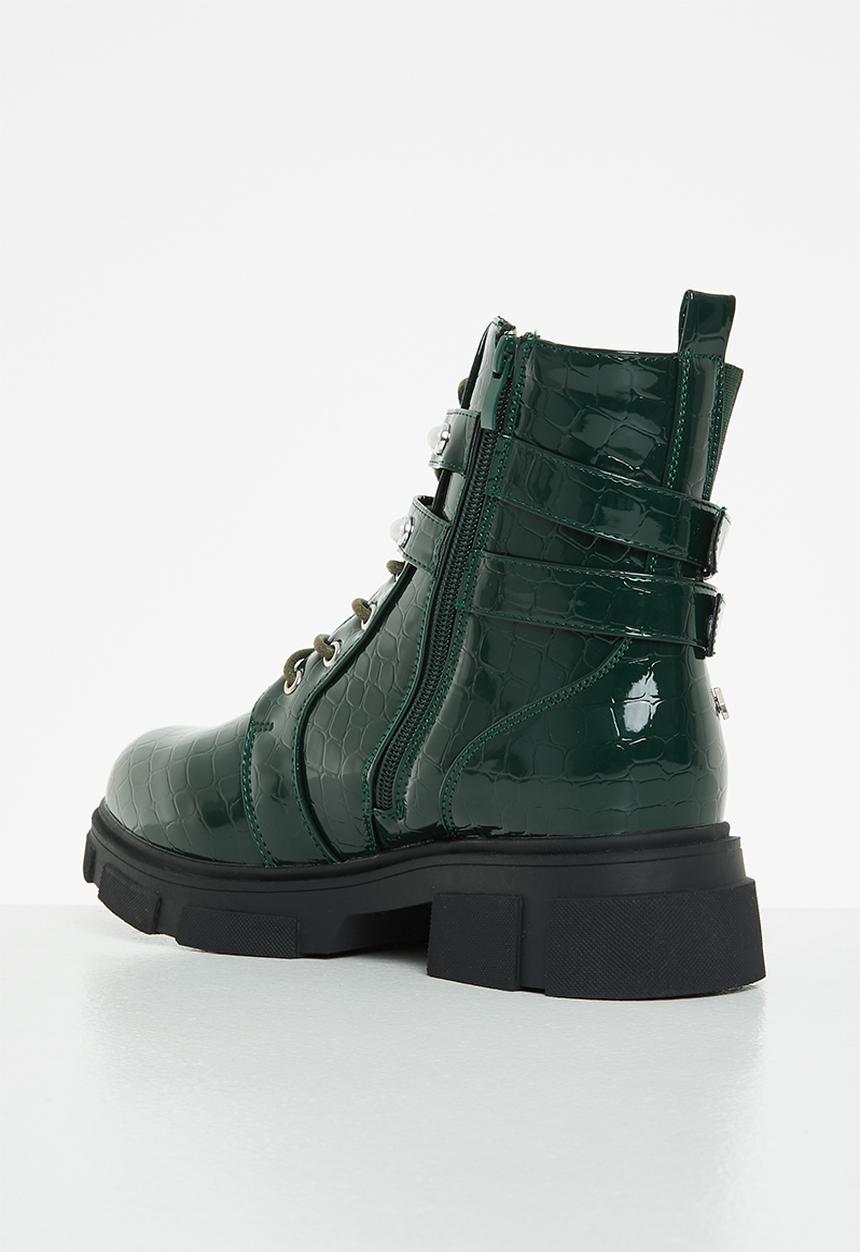 Rock & Co - Zeppelin 2 lace up ankle boot - olive