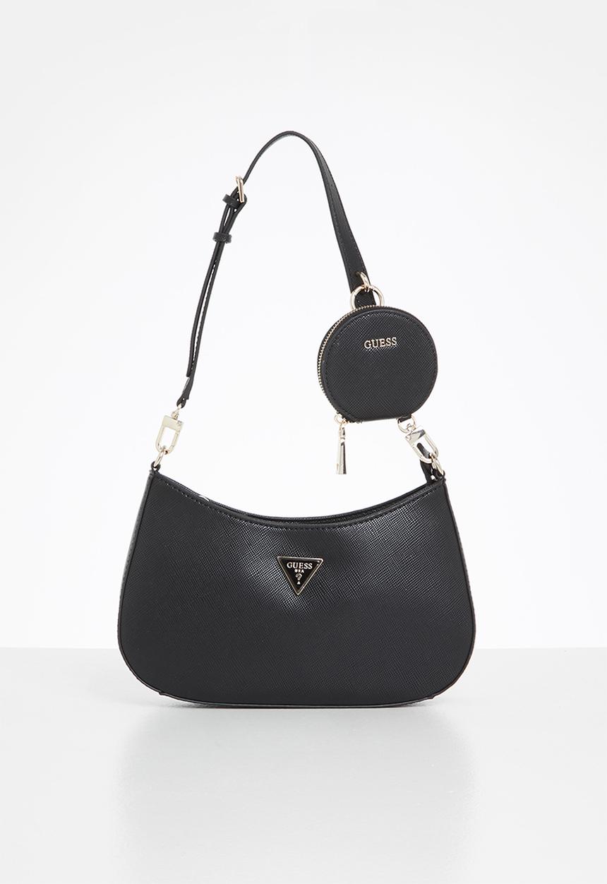 GUESS - Alexie top zip shoulder bag - black