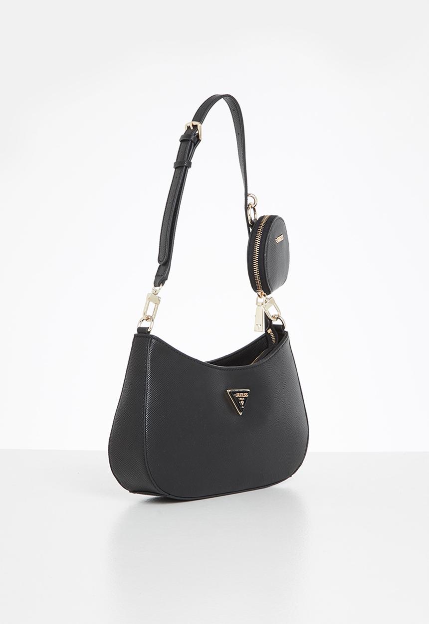GUESS - Alexie top zip shoulder bag - black