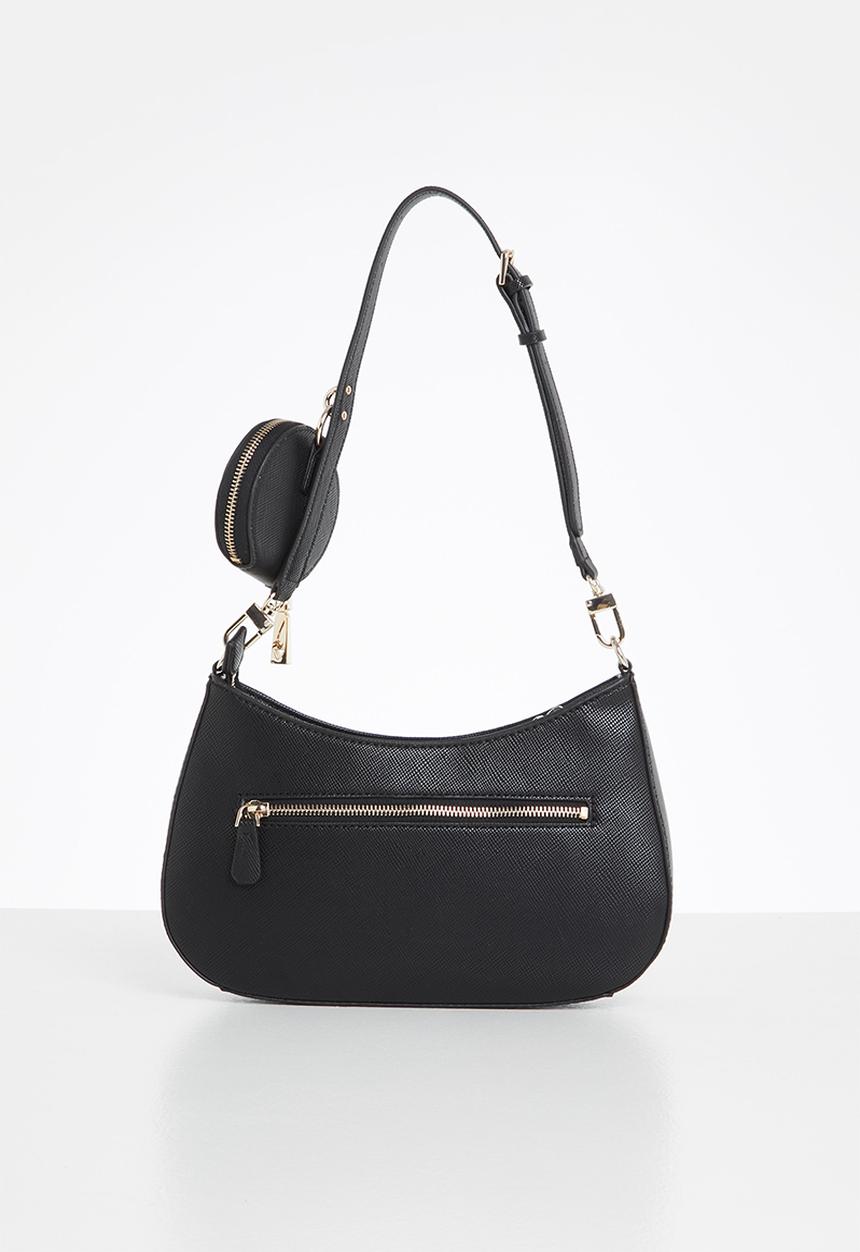 GUESS - Alexie top zip shoulder bag - black