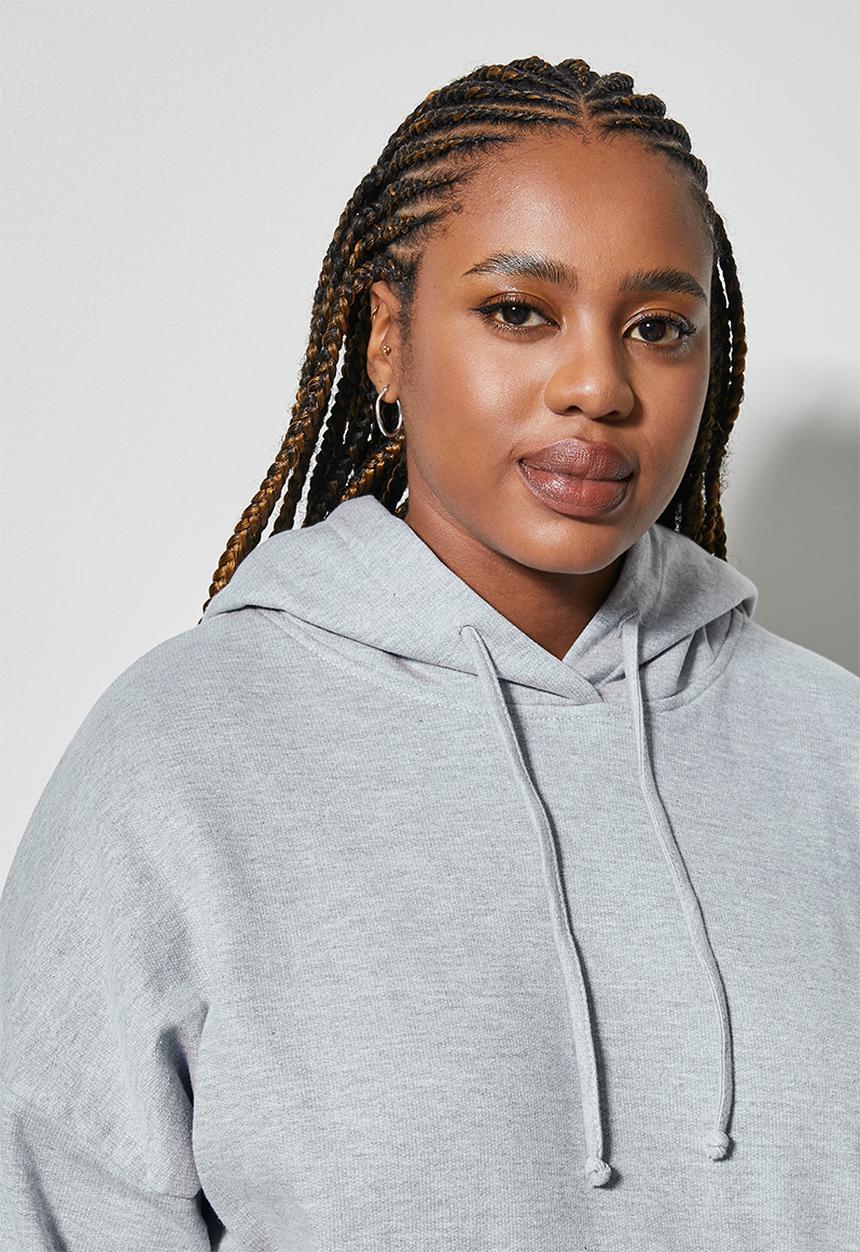 Superbalist - Longline hoodie - grey melange