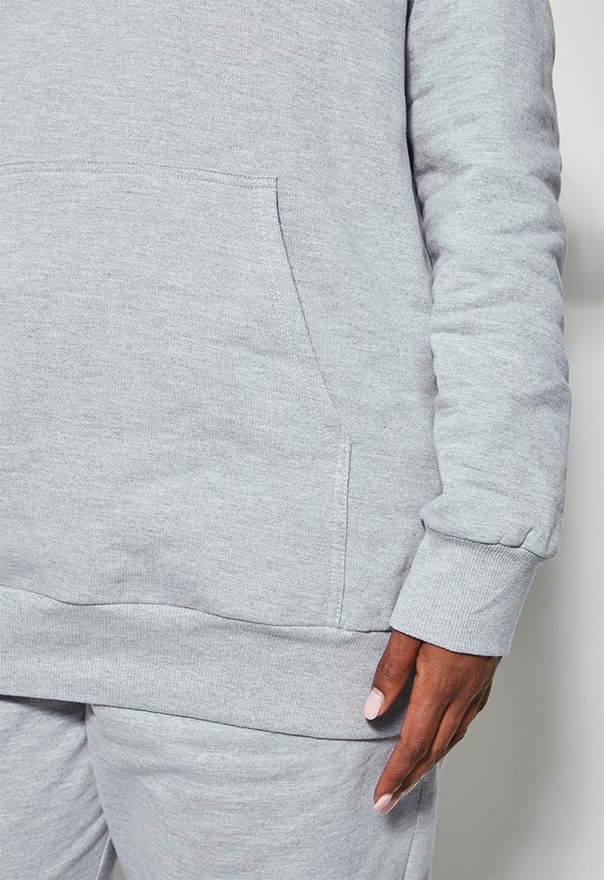 Superbalist - Longline hoodie - grey melange