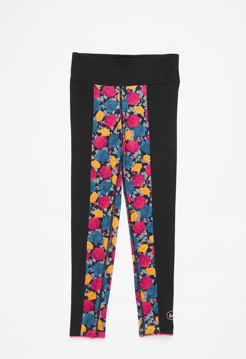 Nike - G nk df one luxe legging aop - black & rush pink