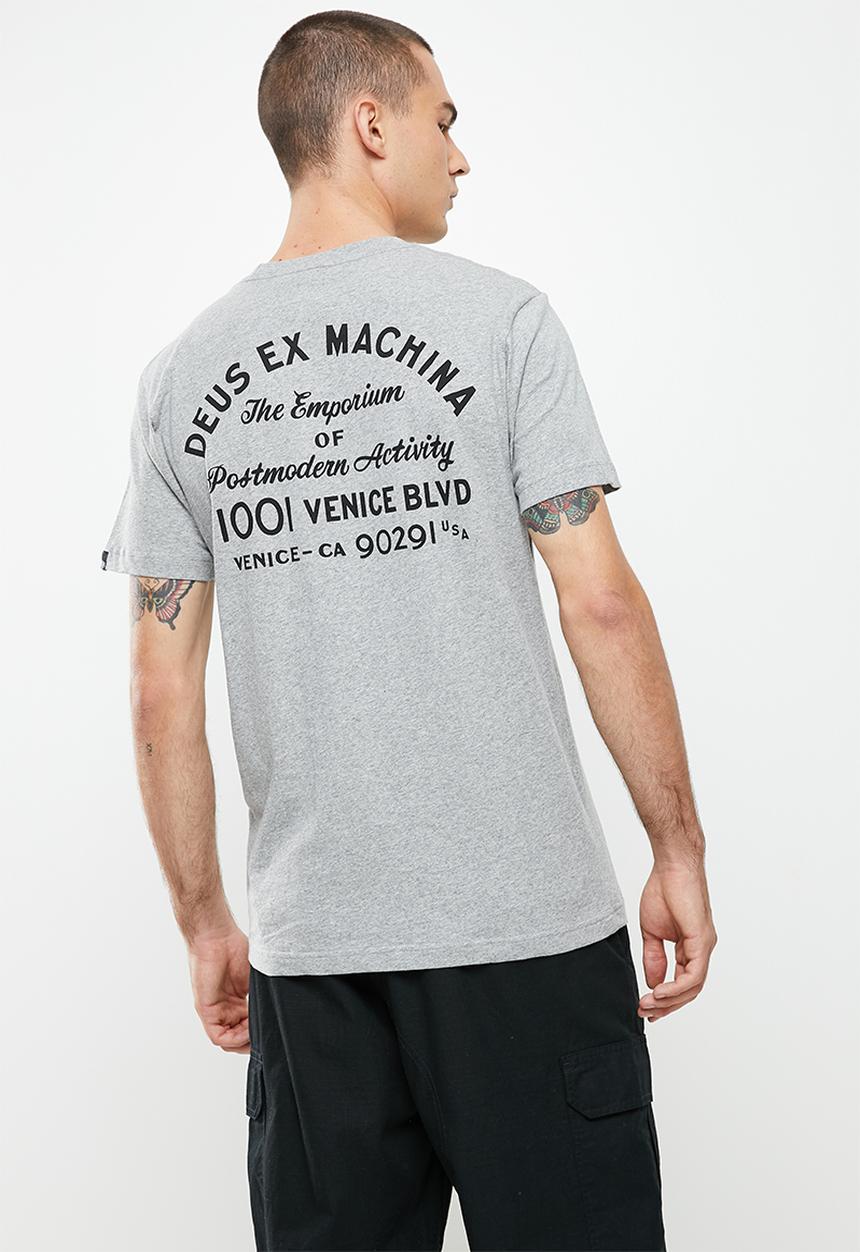 Deus Ex Machina - Venice address tee - grey marle