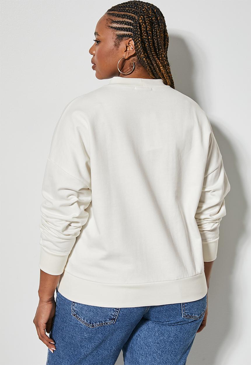 Superbalist - Graphic crew sweat - ecru