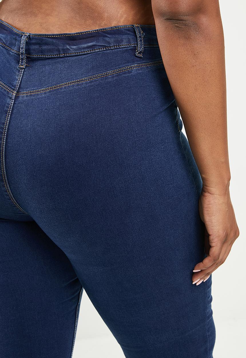 Missguided - Plus button front lawless skinny - indigo