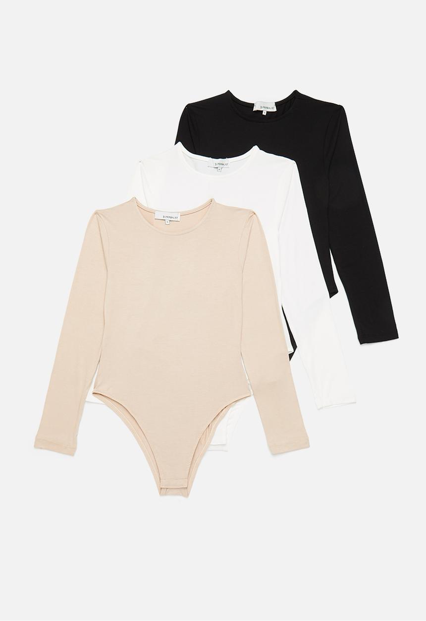 Superbalist - 3 Pack crew bodysuit - multi