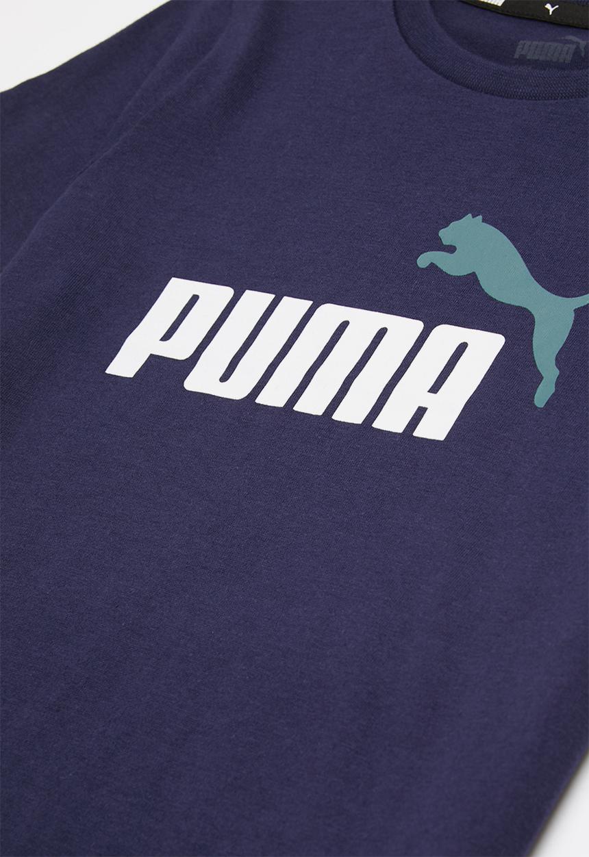 PUMA - Ess+ 2 col logo tee b - navy 