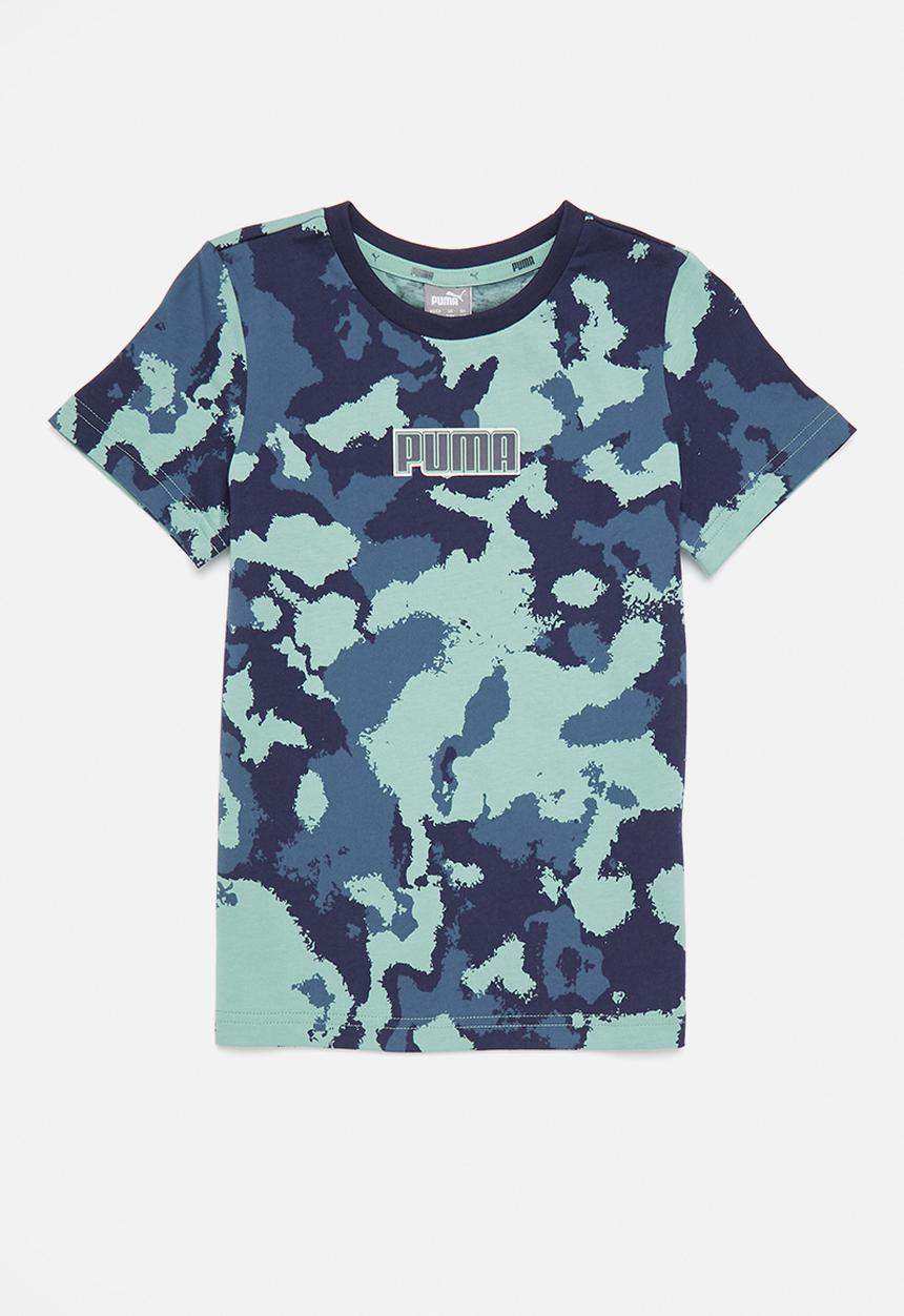 PUMA - Alpha aop tee b - mineral blue