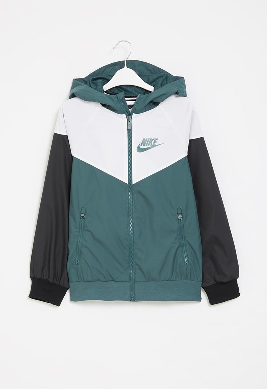 Nike - B nsw wr jkt hd - ash green, white, black & ash green
