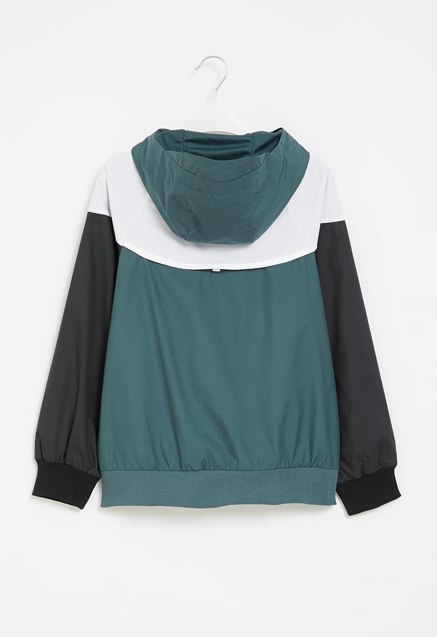 Nike - B nsw wr jkt hd - ash green, white, black & ash green