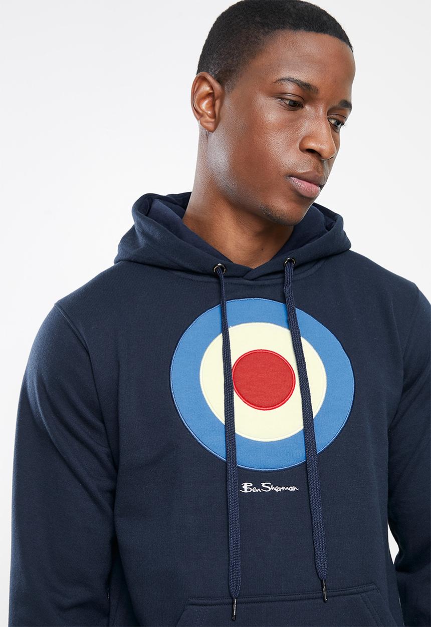 Ben Sherman - Target emb pullover hoodie - navy
