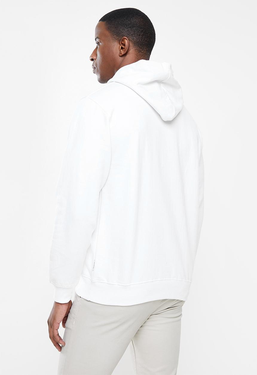 Ben Sherman - Target emb pullover hoodie - white