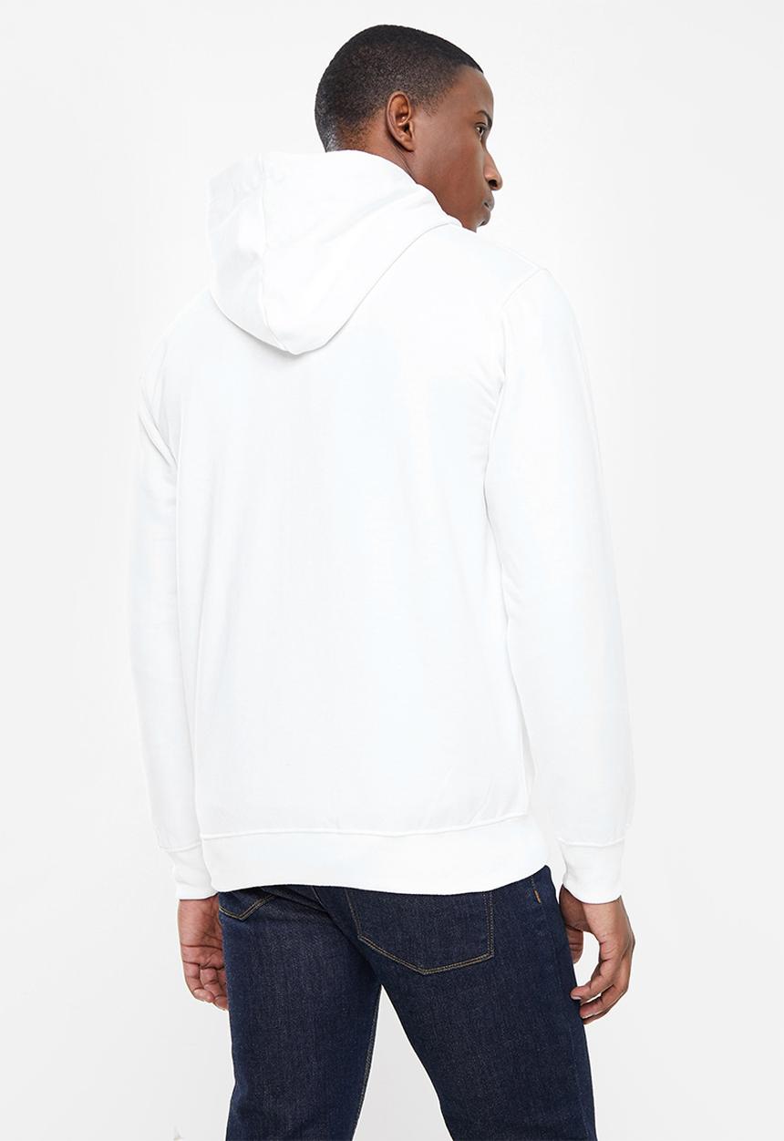 Ben Sherman - Target emb zip thru hoodie - white