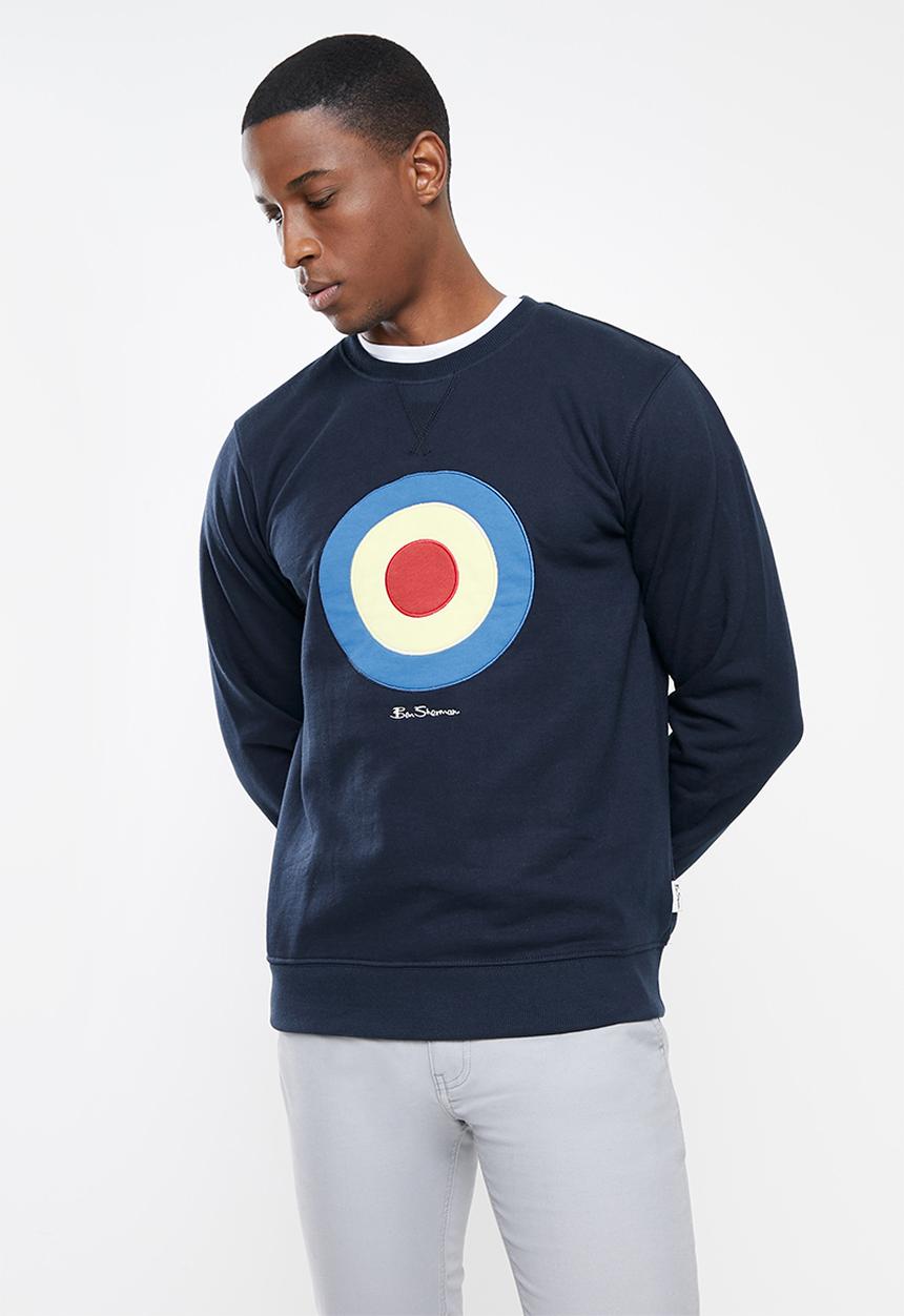 Ben Sherman - Target emb crew fleece sweater - navy