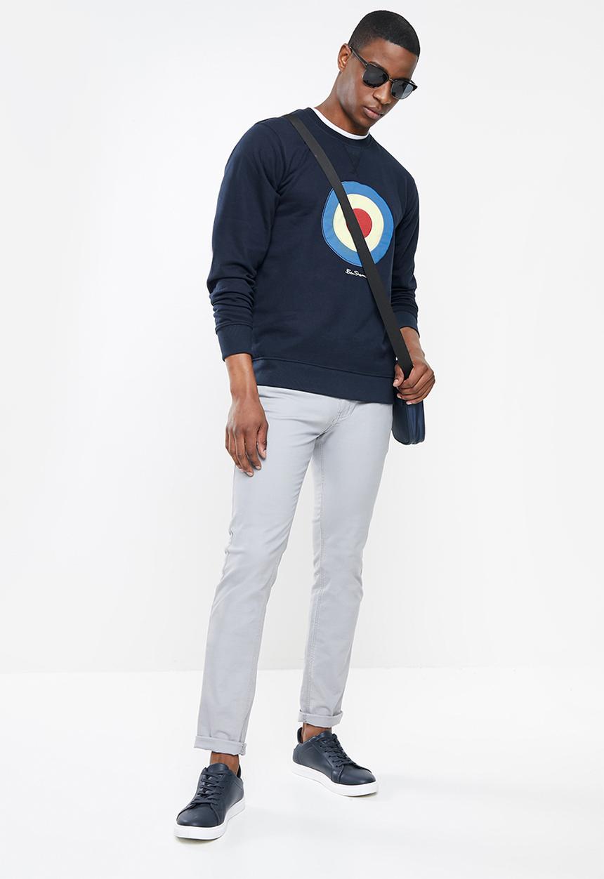 Ben Sherman - Target emb crew fleece sweater - navy