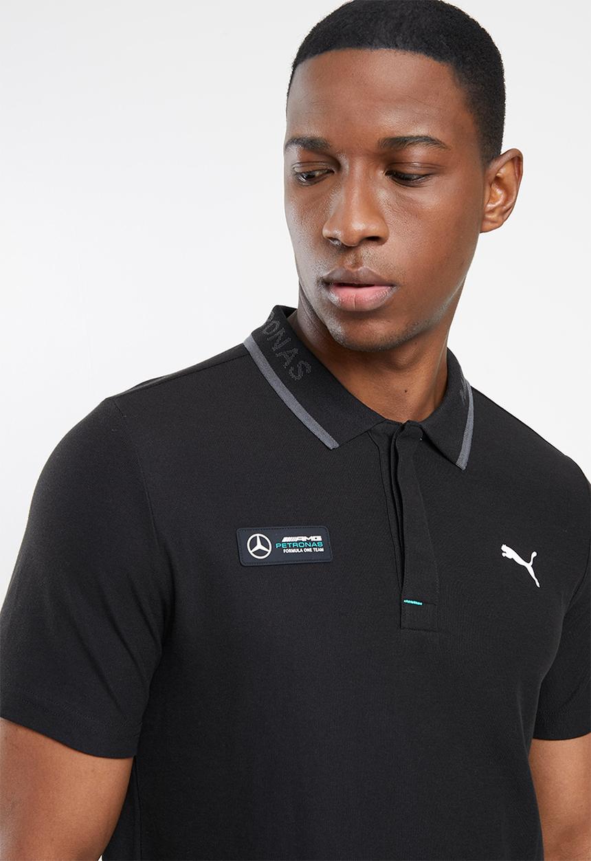 PUMA - MERCEDES-AMG PETRONAS MOTORSPORT F1 PIQUÉ POLO SHIRT -Black