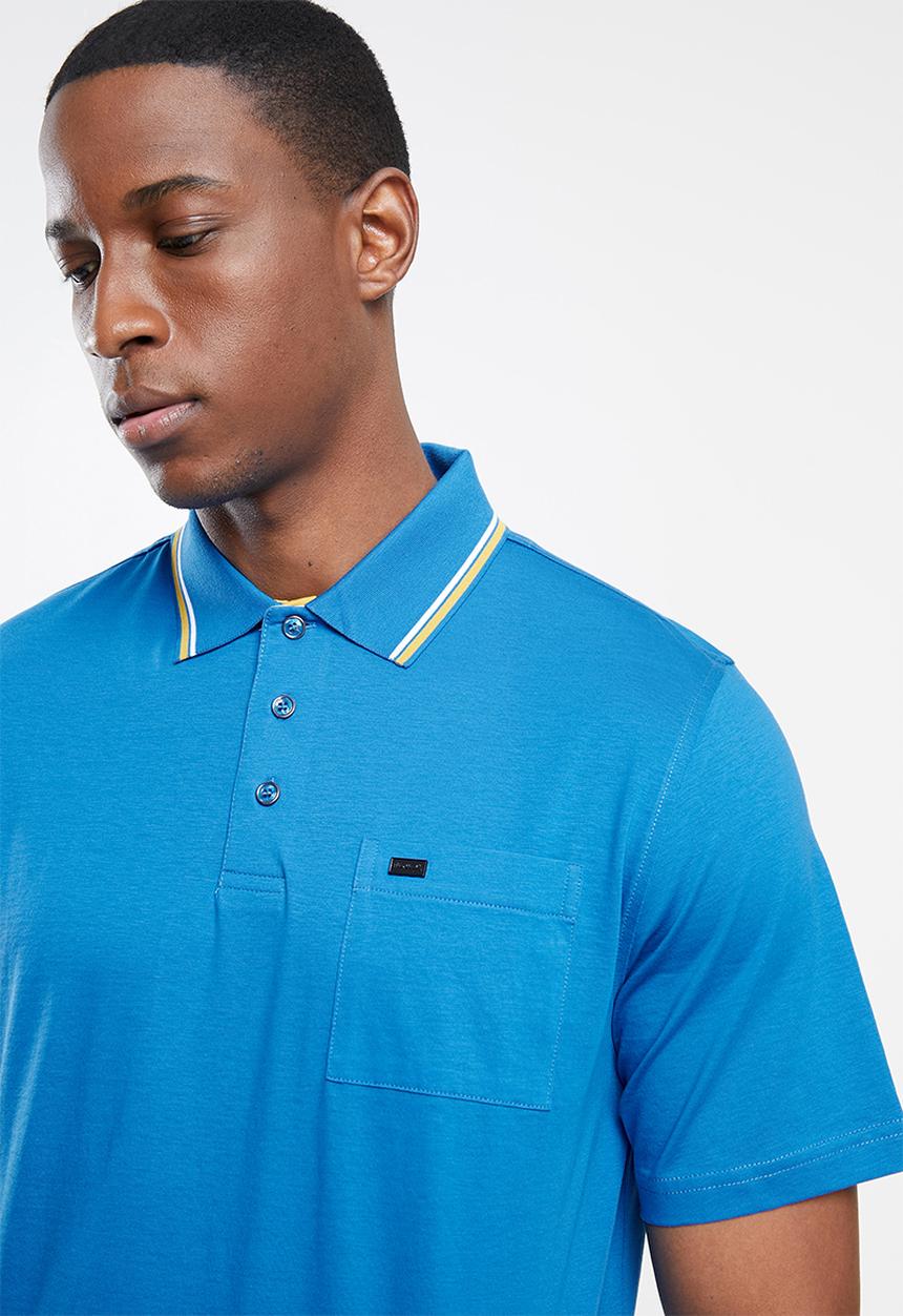 Pierre Cardin - PC Soft Pocket Mercerized Golfer - bright blue