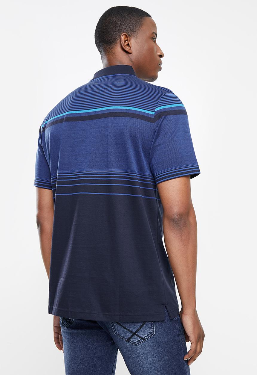 Pierre Cardin - Soft Strip Mercerized Golfer 112 - Navy