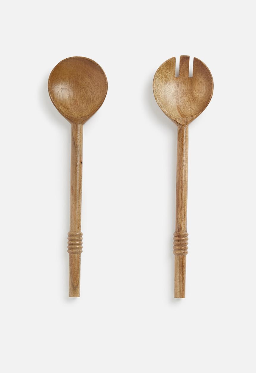 Sixth Floor - Hinna salad serving spoons - wood