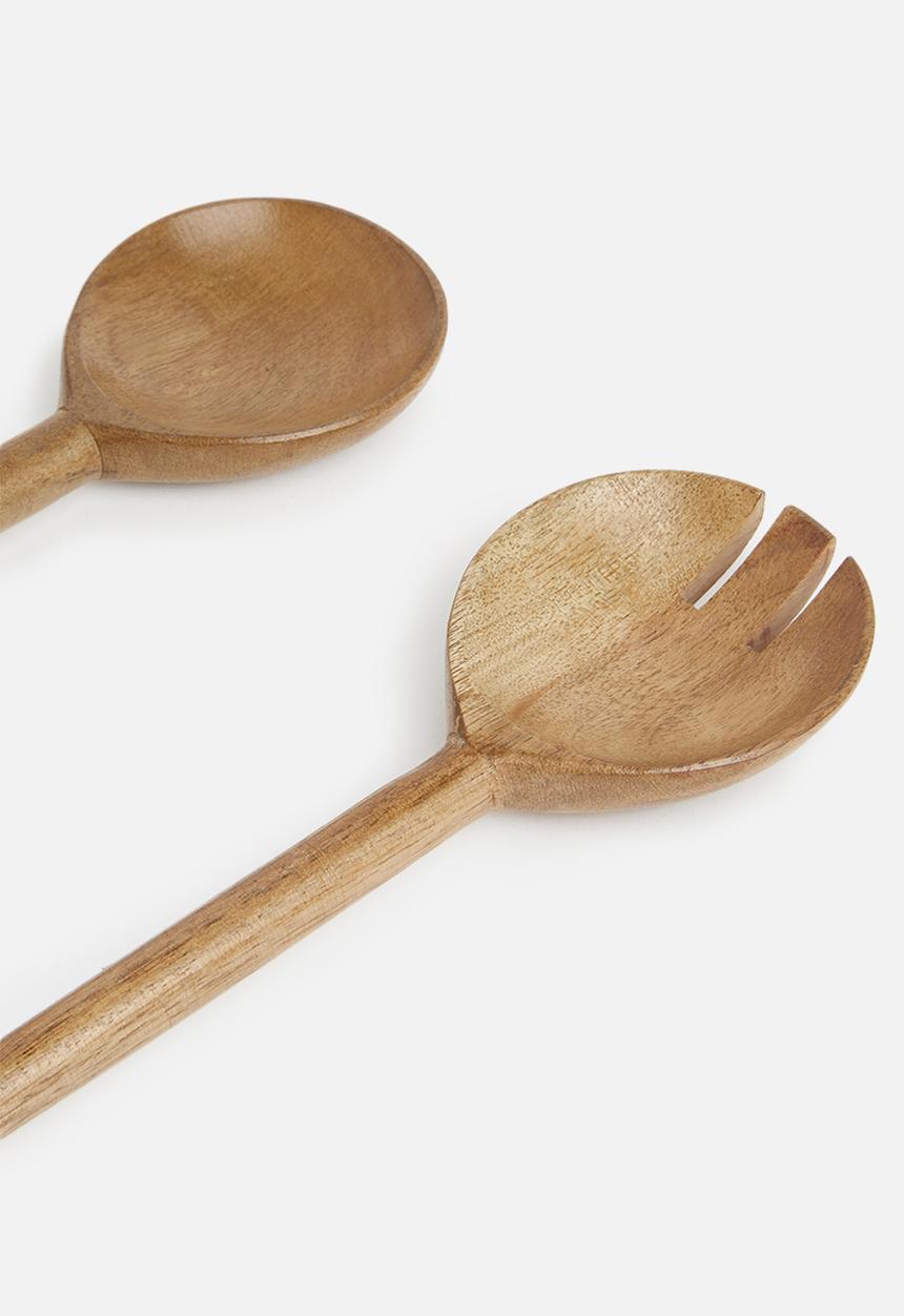 Sixth Floor - Hinna salad serving spoons - wood