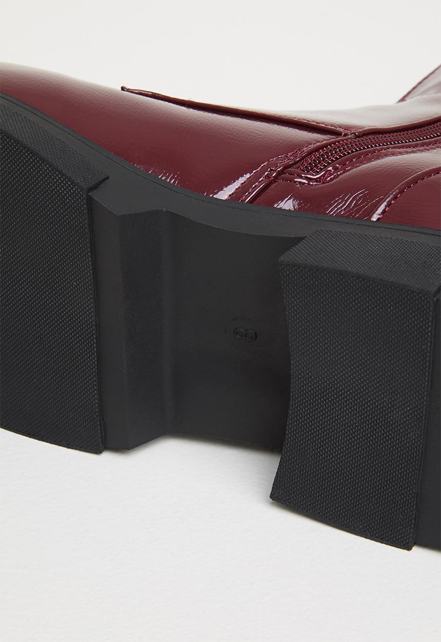 Rock & Co - Zeppelin 1 zip front ankle boot - burgundy