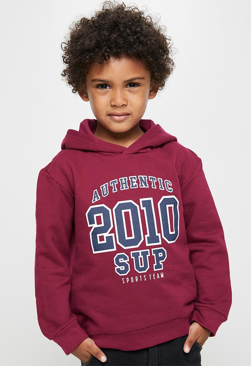 Superbalist Kids - 2 Pack graphic hooded sweatshirt - maroon & navy 