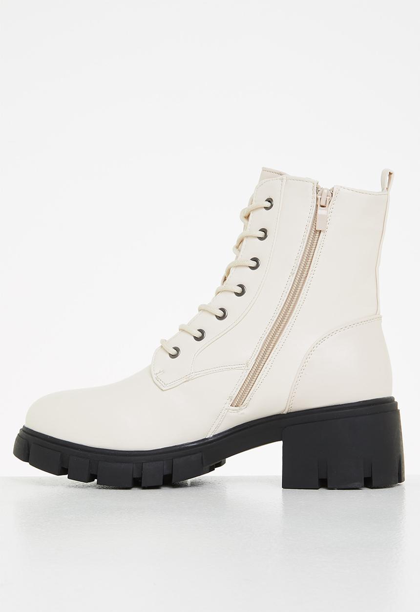 Rock & Co - Stones 2 lace up ankle boot - ecru