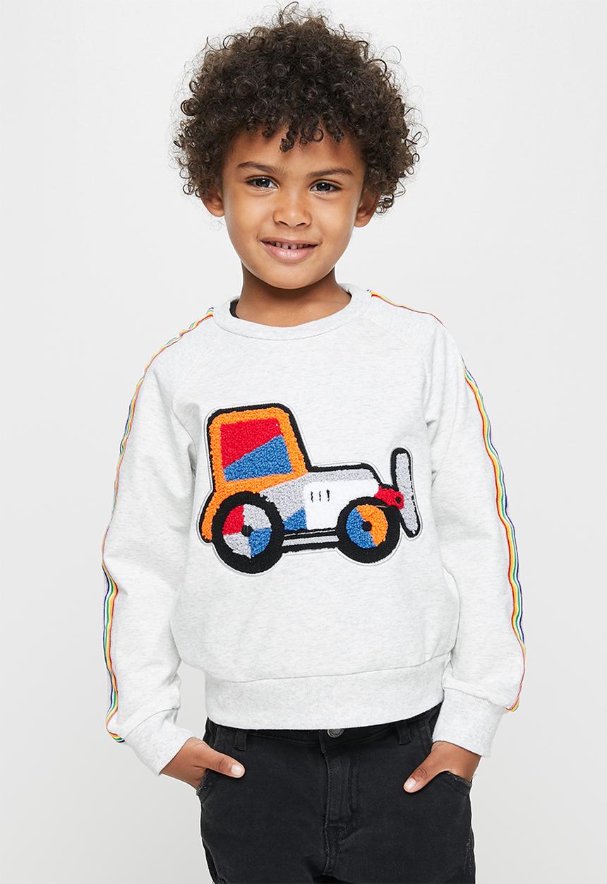 Pop Candy - Sweat top with print interest - grey