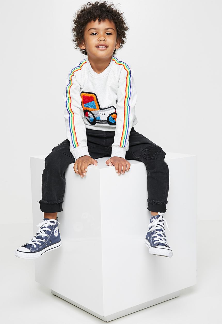 Pop Candy - Sweat top with print interest - grey