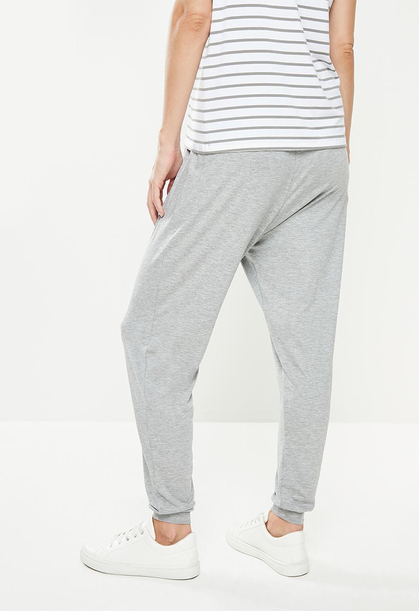 edit - Rolled band harem - grey melange