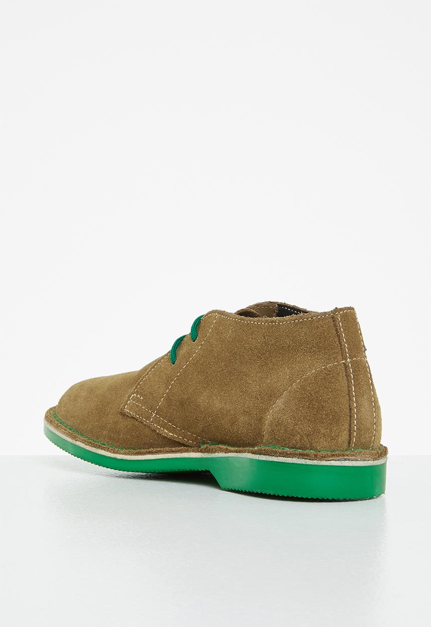 Veldskoen - Heritage springbok - brown & green