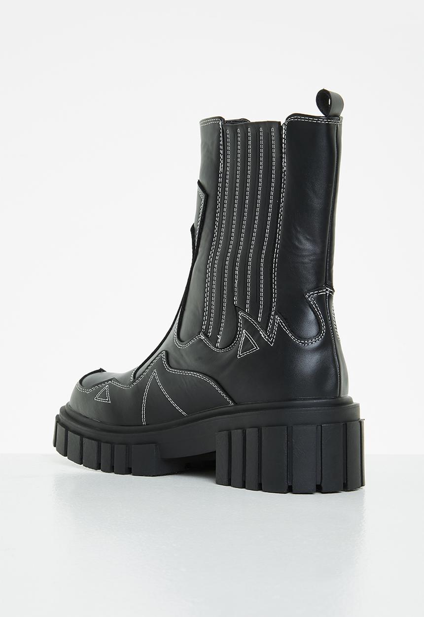 Public Desire - Farfetch chunky ankle boot - black