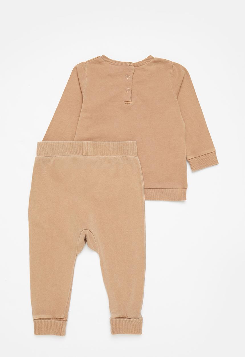 Cotton On - Bundle spencer sweater and bailey trackpant - taupy brown
