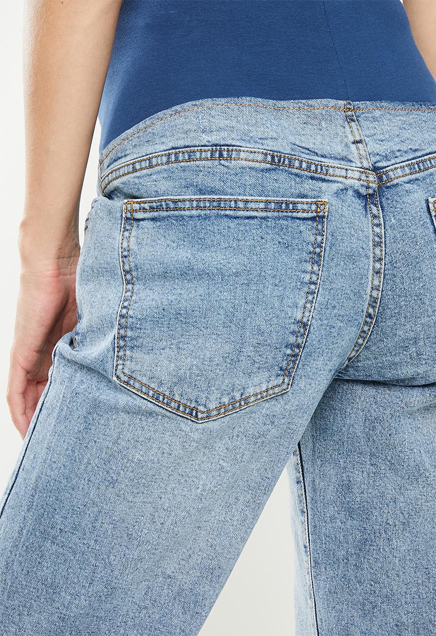Cotton On - Maternity straight stretch jean (over belly) - wategos blue