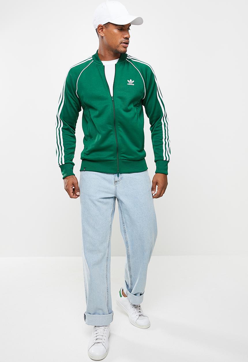 adidas Originals - Adicolor Classics Primeblue SST Track Top - collegiate green & white