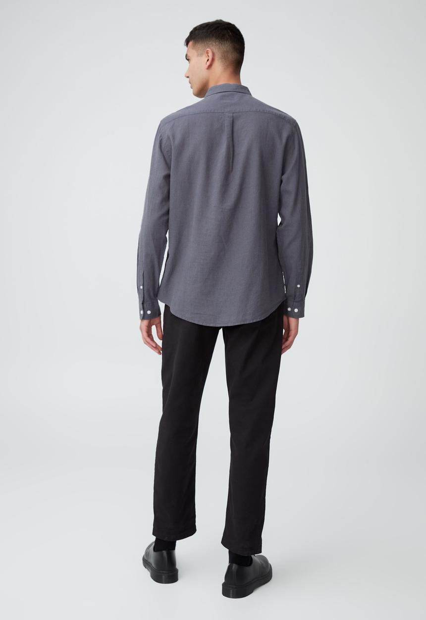 Cotton On - Ashby long sleeve shirt-steel grey