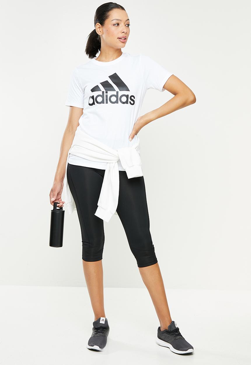 adidas Performance - W blt2 performance short sleeve tee - white & black