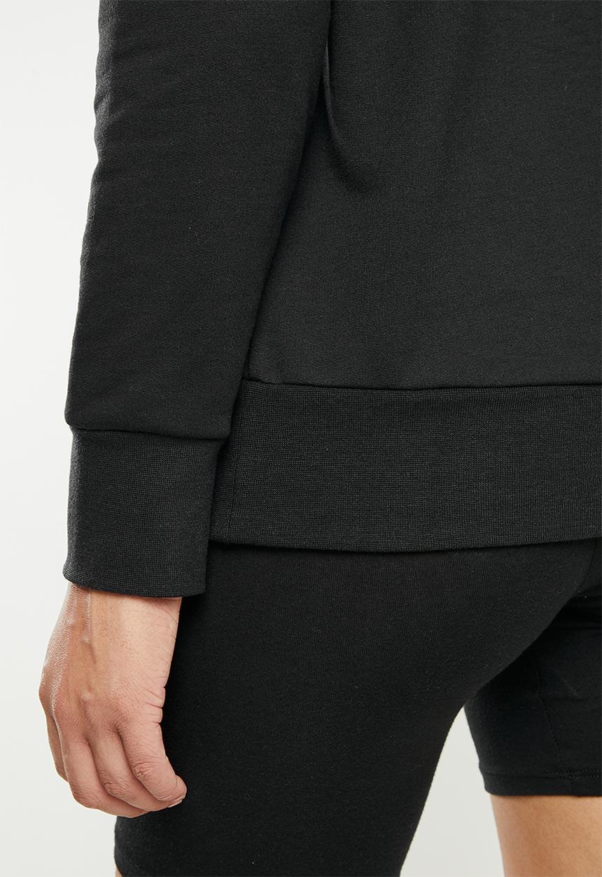 adidas Performance - W bl crew neck brushed fleece sweater - black & white