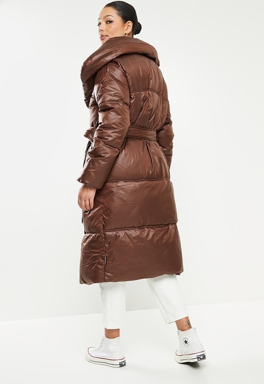 Missguided - Recycled duvet coat - chocolate