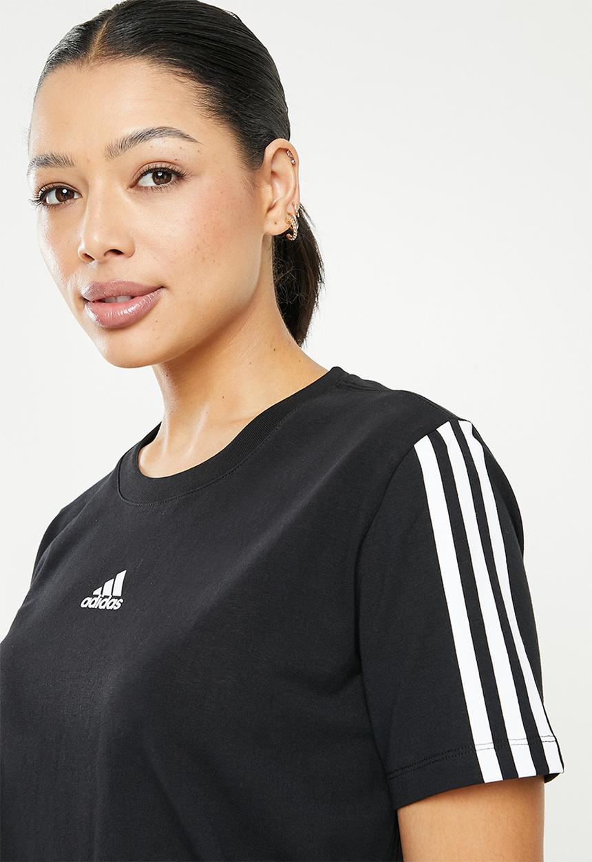adidas Performance - Oversized w dk 3 stripes short sleeve tee - black