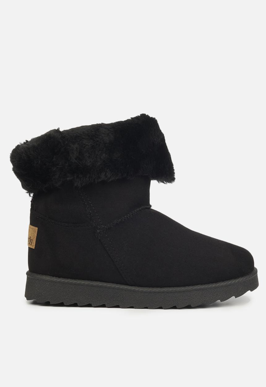 Butterfly Feet - Cozy 5 slipper boot - black
