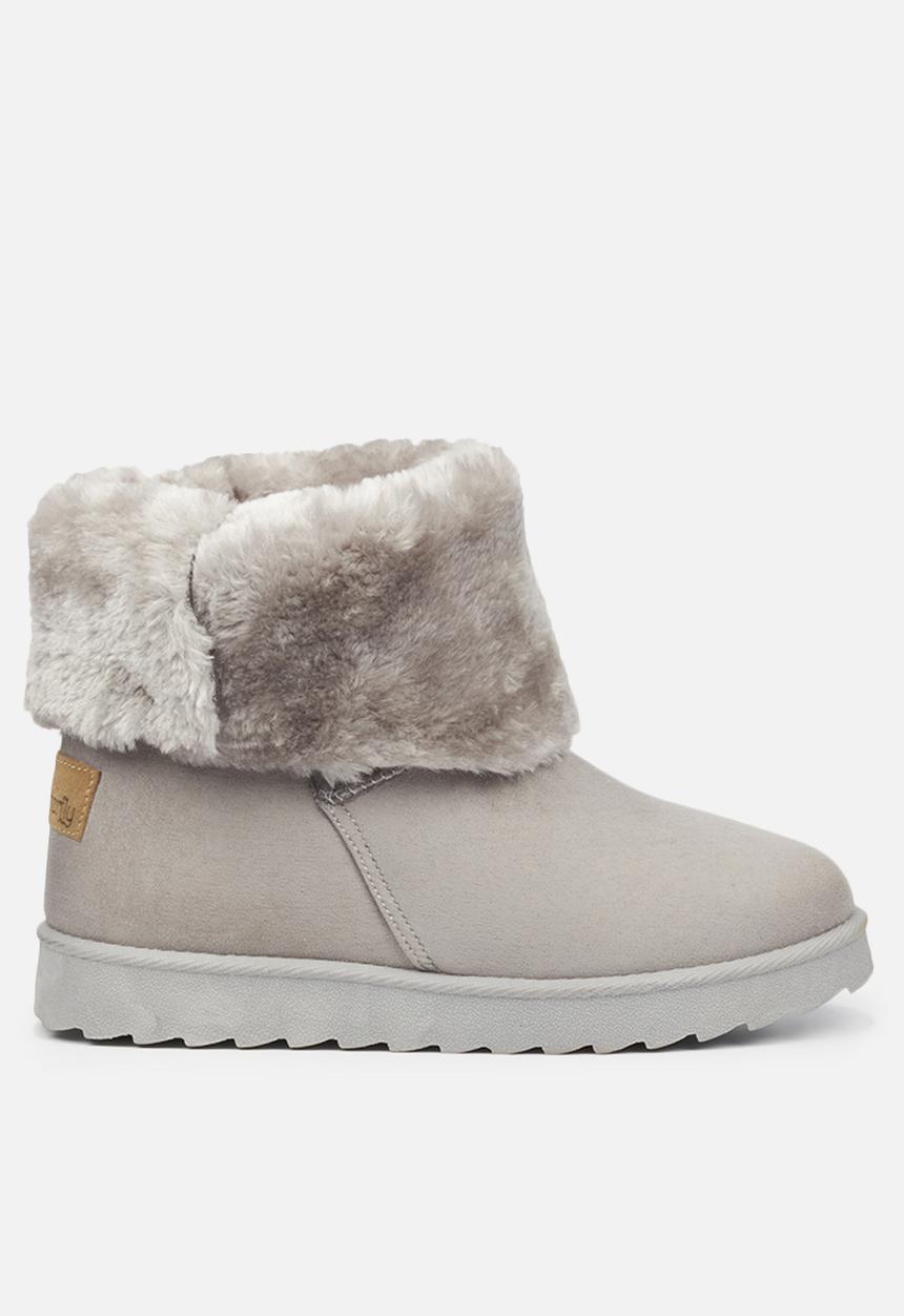 Butterfly Feet - Cozy 5 slipper boot - grey