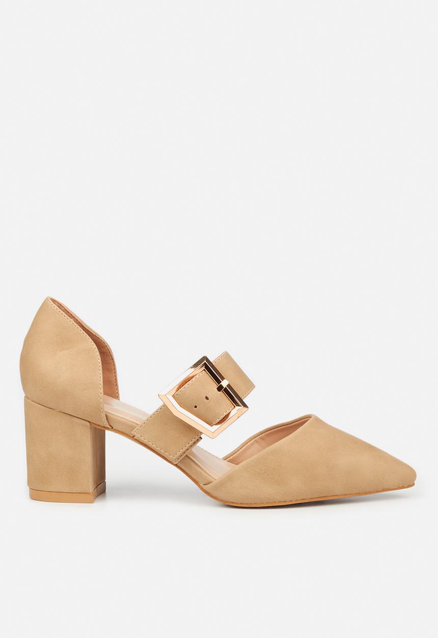 Butterfly Feet - Ruth big buckle heel - taupe