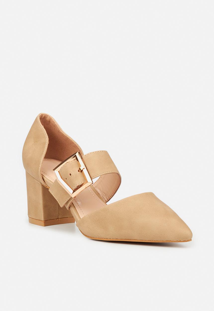 Butterfly Feet - Ruth big buckle heel - taupe
