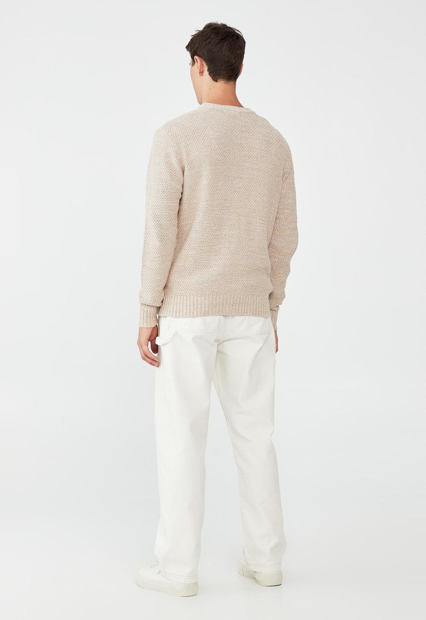 Cotton On - Crew knit - textured sand