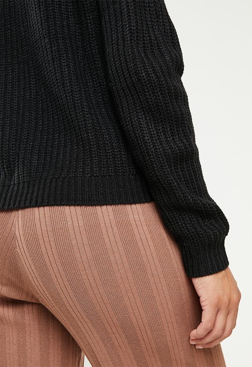Missguided - Recycled ophelita off shoulder jumper - black