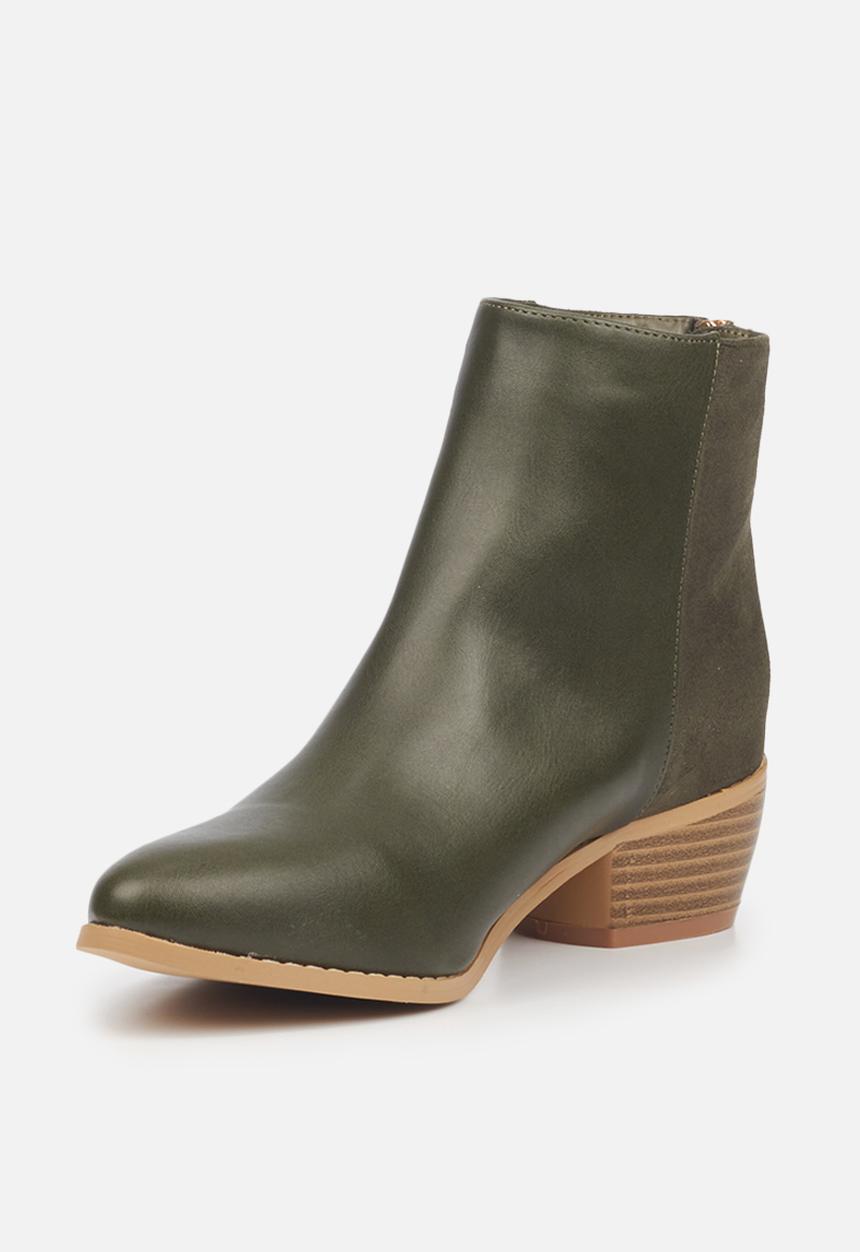 Butterfly Feet - Saddle 1 ankle boot - olive